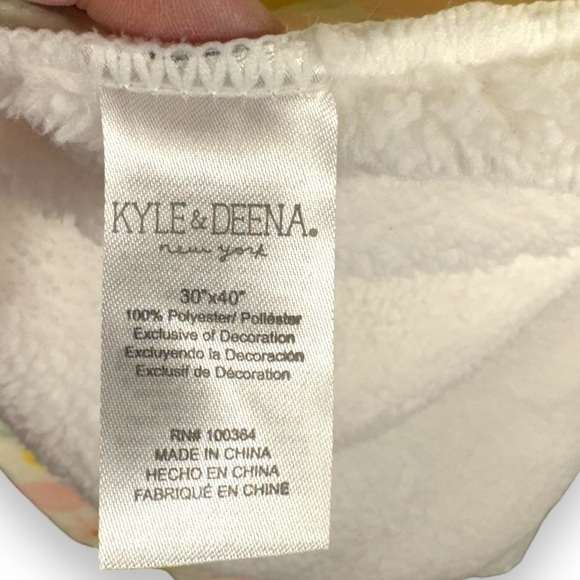 4 for $20 SALE! Kyle & Deena Lemons & Flowers Print Minky Baby Blanket, 30x40 - Picture 4 of 7